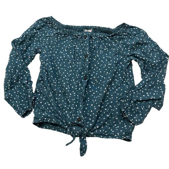 Abercrombie Kids Polka Dot blouse sz 5/6 - Picture 1 of 6